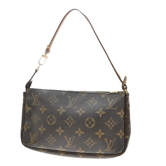 LOUIS VUITTON Pochette Accessoires Hand Bag Monogram Leather BN M51980 84E - Picture 1 of 14